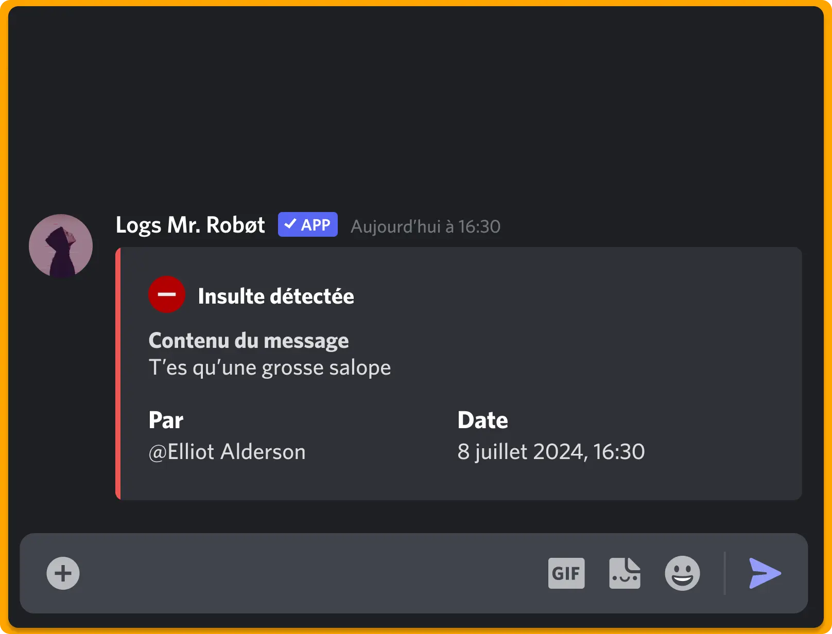 Fonctionnalité première de Mr. Robøt : Système contre les logs